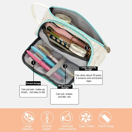 

Simple Cute Pen Pencil Case Big Capacity Canvas Storage Bag