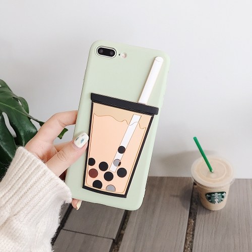 

Cartoon Milk Tea Coke Avocado Pattern Phone Case Compatile with Samsung S8/S8PLUS S9/S9PLUS A8(2018) A70 S6