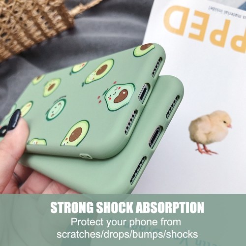 

Matcha Green Phonecase Shockproof TPU Back Cover with Cute Avocado Design Full-Body Protective Anti-Slip Cell Phone Cover For Huawei/Oppo/Vivo/iPhone (OPPO A3)