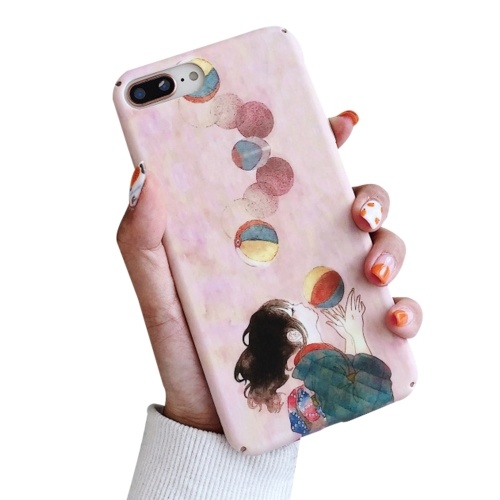 Funda para teléfono a prueba de golpes Carcasas duras Funda protectora antideslizante delgada mate de cuerpo completo con diseño de globo de niña linda de dibujos animados meñique para XIAOMI para HUAWEI (XIAOMI 8Lite)