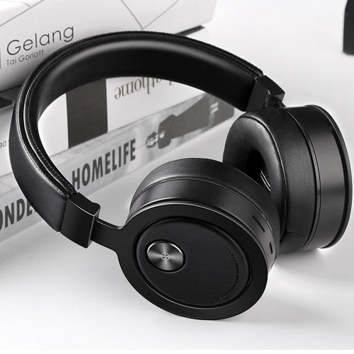 Picun P18 Bluetooth Headset Foldable Over Ear Headphones Metal Earphone Support TF Card 3.5mm AUX IN Carbon Black