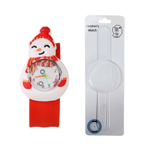 

Kids Watch Silicone Slap Bracelet Christmas Wristwatch Quartz Cartoon Toy Watches Gifts for Little Child Kids