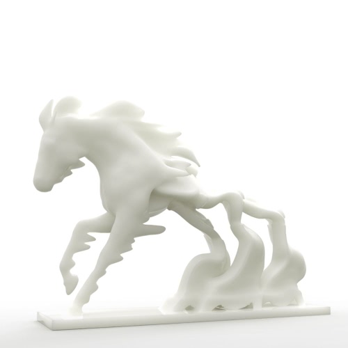 Horse Race Against Time Tomfeel​​ 3D Printed Sculpture Home Decoration Horse Time