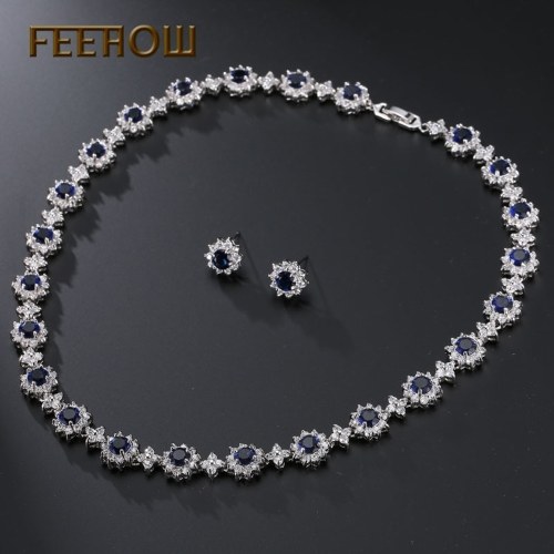 

FEEHOW Snowflake Two-Piece Dinner Jewelry Set