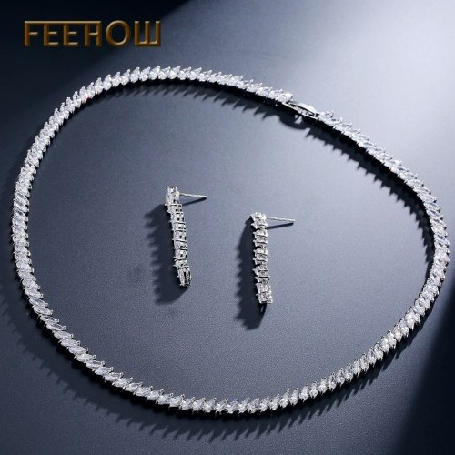 

FEEHOW bride wedding ladies jewelry set