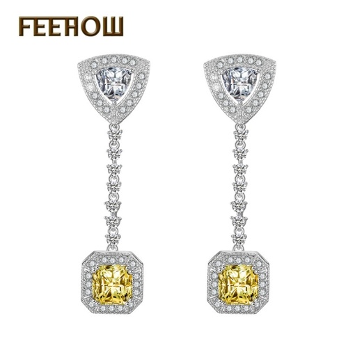 

European and American fashion color zirconium earrings