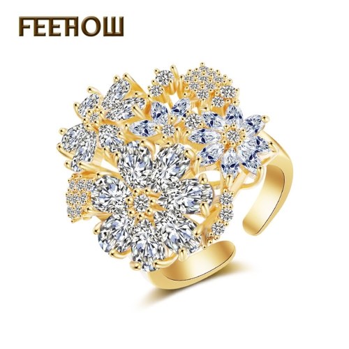 

Flower ring Korean version of the open personality simplering ring