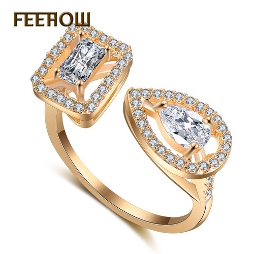 

FEEHOW Korean version of the simple double-layer open ring