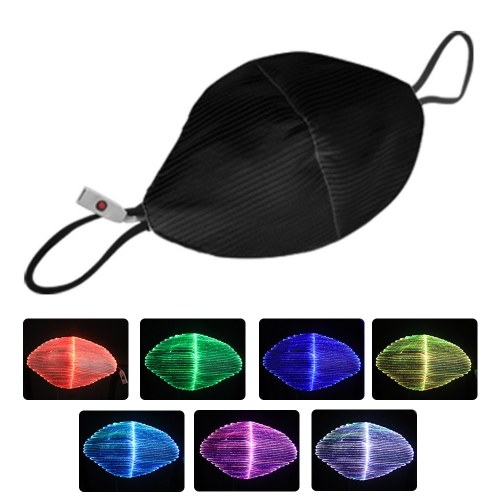 

LED Luminous Mask 7 Colors 4 Modes USB Rechargeable Adjustable Face Cover