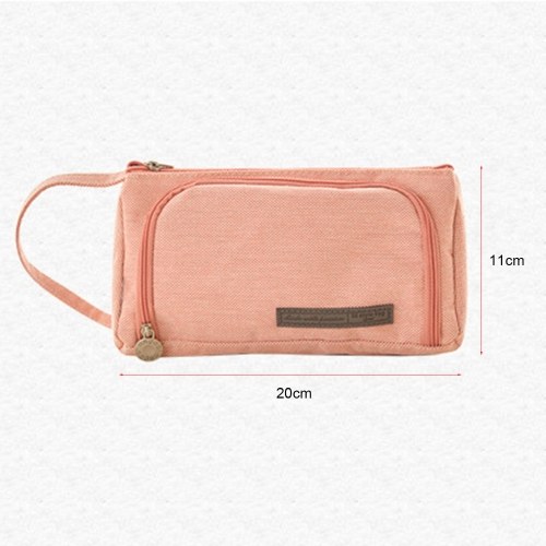 

Simple Cute Pen Pencil Case Big Capacity Canvas Storage Bag