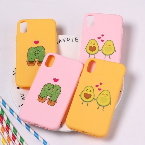

Delicate Cartoon Pattern Dull Polish Surface High Elasticity Soft TPU Phone Cover