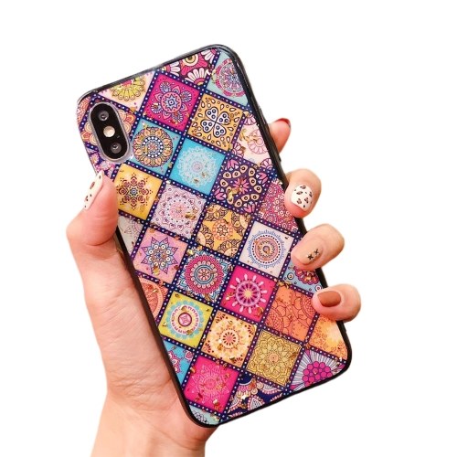 Soft TPU Glittery Phonecase Gold-Foil Embedded with Multi Color Grid Patterns Full-Body Protective Anti-Slip Cell Phone Cover Back Cover Bumper Shockproof Cover For iphone