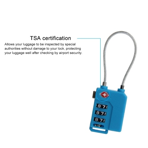 Resettable 3 Digit Combination Password Customs Lock/ TSA Lock