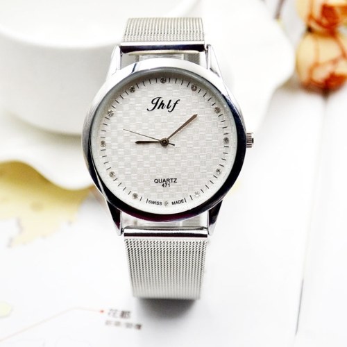 

Simple Unique Ultra-thin Quartz Watch Wristwatch with Knitted Strap Band for Students Teenager Teen Girls Boys