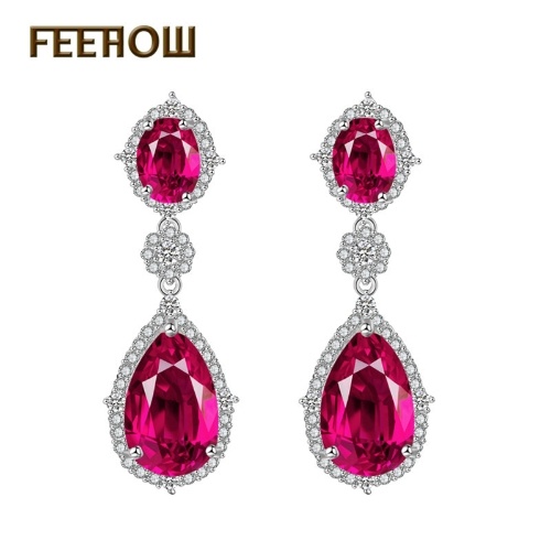 

FEEHOW fashion Korean earrings exquisite zircon micro-inlaid jewelry
