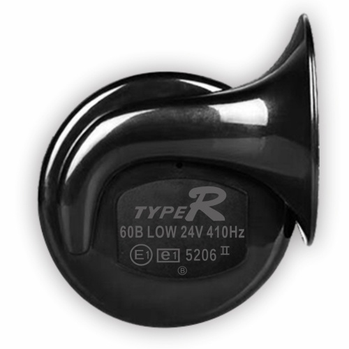 

Car and motorcycle snail horn 12V black and red chassis high and low sounds link separately 12V treble red