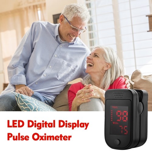 Fingertip Pulse Oximeter LED Digital Display for Gauging Pulse Rate Blood Oxygen Saturation Home Health Care