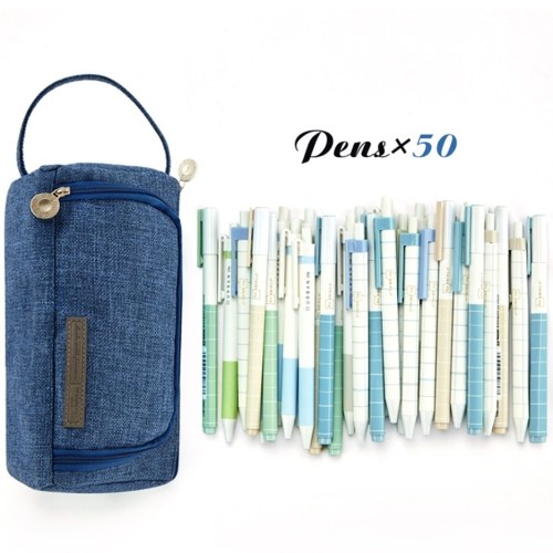 

Simple Cute Pen Pencil Case Big Capacity Canvas Storage Bag
