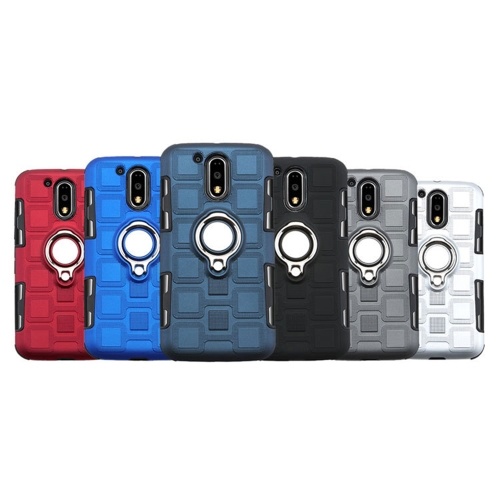 

New noto Motorola G4PLUS E4PLUS 2-in-1 ring car magnetic bracket mobile phone case red E5PLUS / EPLUS (AVersion US version 6.0) universal