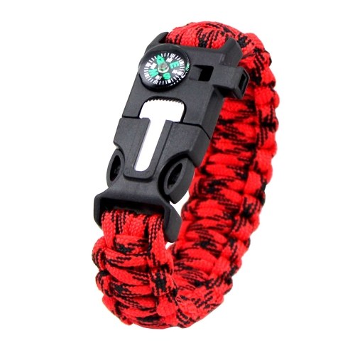 

Paracord Outdoor Bracelets Camouflage Multifunctional Survival Emergency 5-in-1 Bracelets for Hiking Camping Climbing