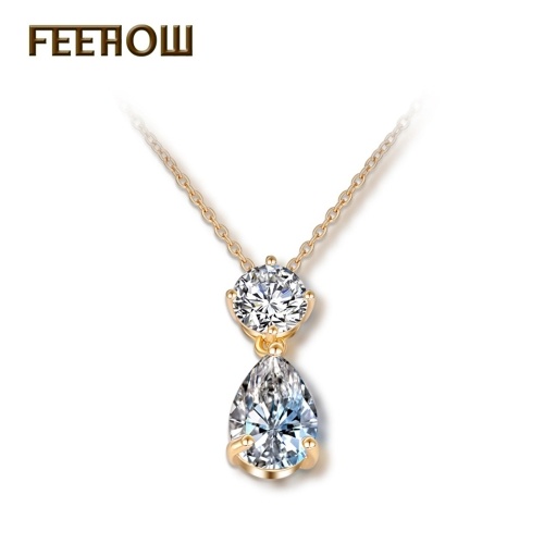 

FEEHOW Тик ожерелье Сердца и стрелы Zircon Inlay