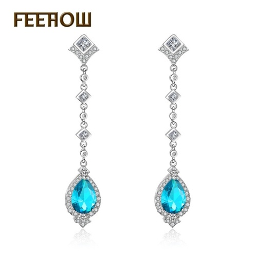 

FEEHOW new fashion water drop long earrings