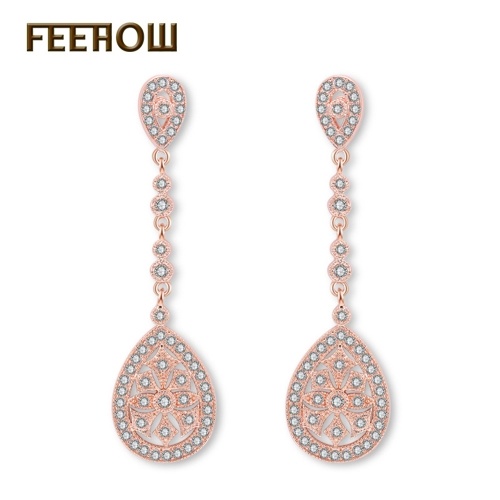 

FEEHOW Korean version of zircon earrings