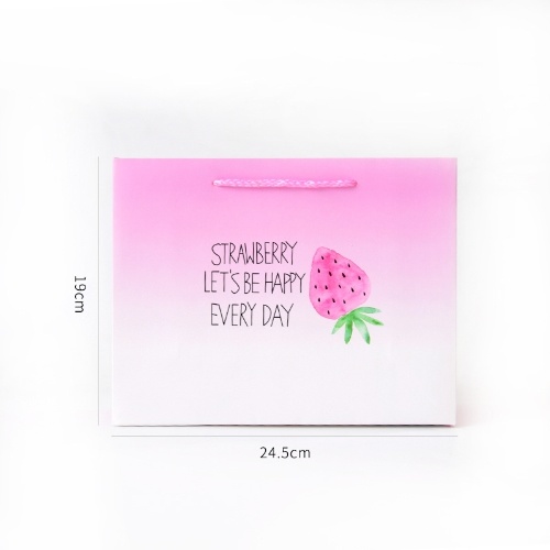 

Fashion new strawberry portable paper bag