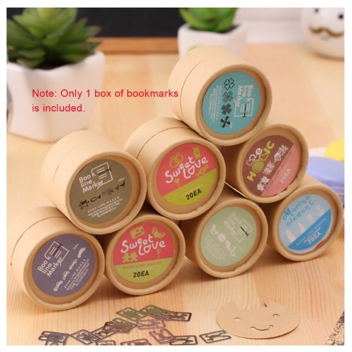

20pcs Mini Metal Cartoon Paper Clips Bookmarks Memo Book Mark Notebook Clip
