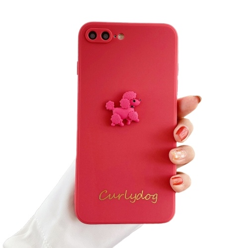 

Soft TPU 3D Phonecase with Cute Animal Cartoon Dog Design Gold-Stamping Character Full-Body Protective Anti-Slip Cell Phone Cover Back Cover Bumper Shockproof Cover For iphone