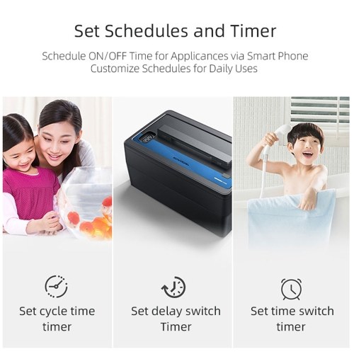 

eWelink Mini Smart WiFi Socket UK Remote Control by Smart Phone from Anywhere Timing Function, Voice Control for Amazon Alexa and for Google Home IFTTT
