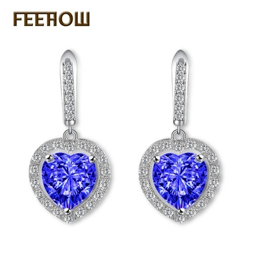 

New fashion earrings micro-inlaid beautiful heart-shaped