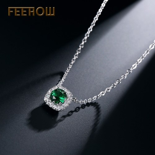 

FEEHOW ожерелье изысканное белое золото inlaid