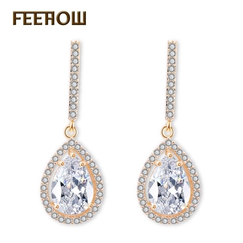 FEEHOW European and American classic drop-shaped earrings