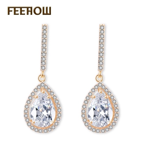 

FEEHOW European and American classic drop-shaped earrings