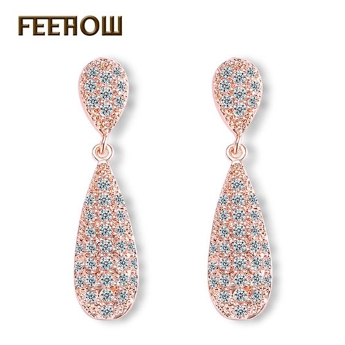 

Серьги с бриллиантовой серьгой FEEHOW
