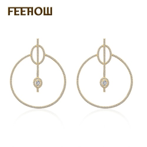 

FEEHOW new European and American diamond earrings