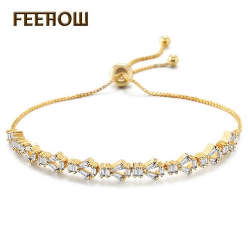 

FEEHOW треугольник zircon молния регулируемый браслет