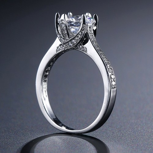 

FEEHOW 2018 new beautiful zircon jewelry couple female ring
