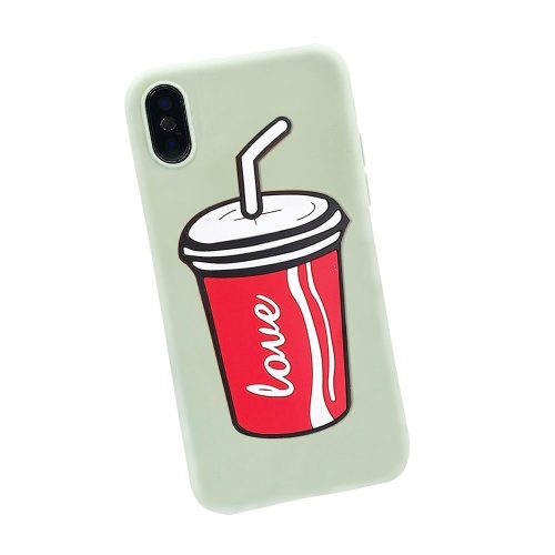 

Cartoon Milk Tea Coke Avocado Pattern Phone Case Compatile with Samsung S8/S8PLUS S9/S9PLUS A8(2018) A70 S6