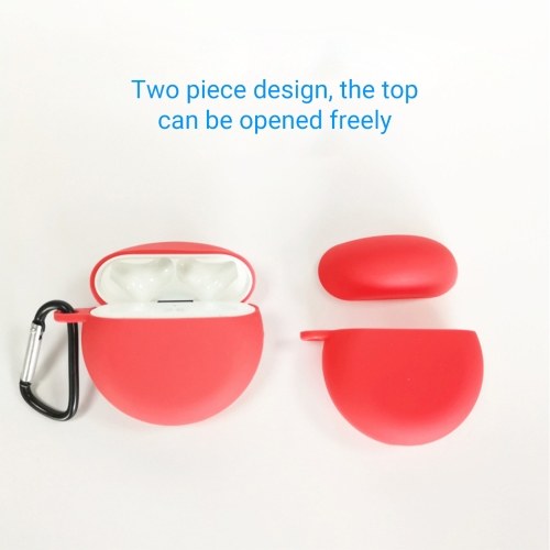 

Silicone Earphone Case Cover Protective Jacket Wireless BT Earphone Storage Box Cover Portable Headphone Cases Soft Dustproof Protective Sleeve with Hanging Loop Compatible with HUAWEI Freebuds3