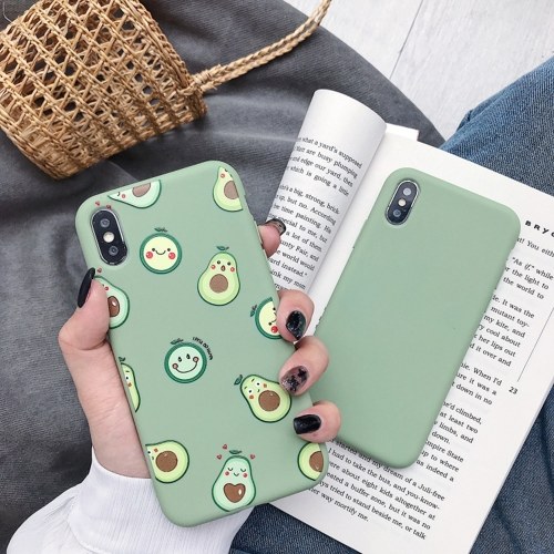 

Matcha Green Phonecase Shockproof TPU Back Cover with Cute Avocado Design Full-Body Protective Anti-Slip Cell Phone Cover For Huawei/Oppo/Vivo/iPhone (HUAWEI P10)