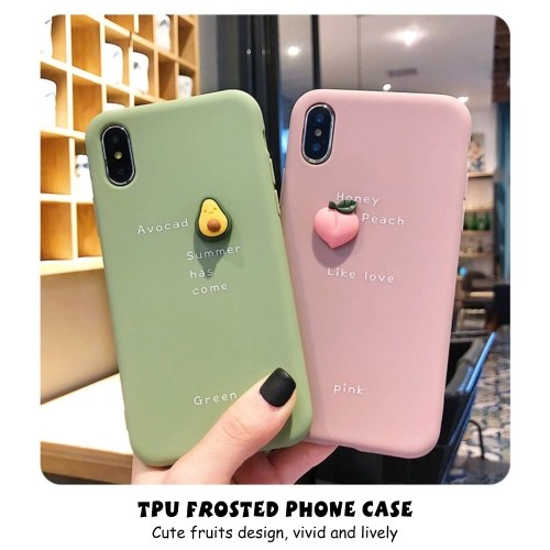 

Phonecase 3D Orange Avocado Peach Designs Frosted Soft TPU Cover Phone Shells Shockproof Slim Flexible Protective Anti-Slip Cell Phone Cover for iphone