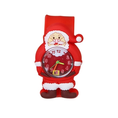 Kids Watch Silicone Slap Bracelet Christmas Wristwatch Quartz Cartoon Toy Watches Gifts for Little Child Kids