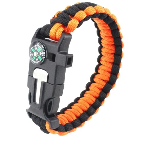 Paracord Outdoor Bracelets Camouflage Multifunctional Survival Emergency 5-in-1 Bracelets for Hiking Camping Climbing