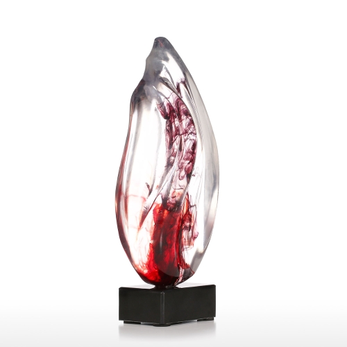 Gota de rocío transparente escultura de resina de vidrio como decoración suave Escultura artesanía casa porche decoraciones adornos