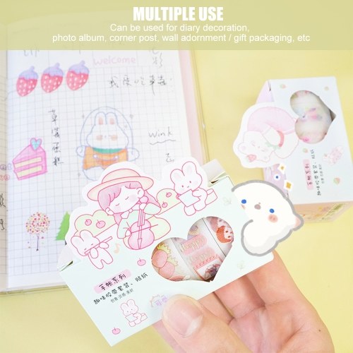 

5 Rolls Kawaii Washi Paper Tape Set