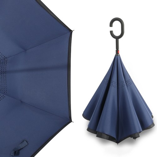 

Cshaped Handle Windproof Reverse Folding Umbrella