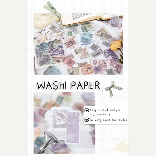 

45PCs/pack Transparent Washi Paper Deco Stickers Set
