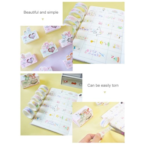 

5 Rolls Kawaii Washi Paper Tape Set